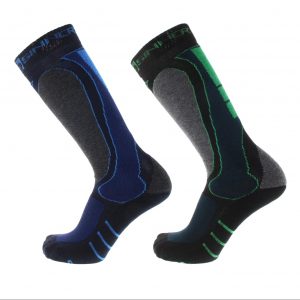 technical sinner ski socks blue green